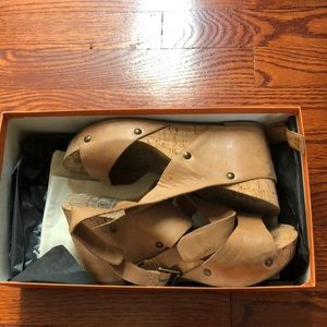 Nude platform sandals